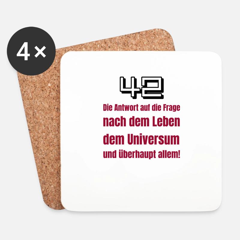 42 - Untersetzer (4er-Set) - Weiß