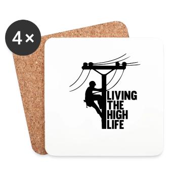 La vie - Dessous de verre (lot de 4) - blanc - Devant