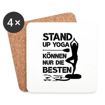 SUP Stand up - Untersetzer (4er-Set) - Weiß - Vorne