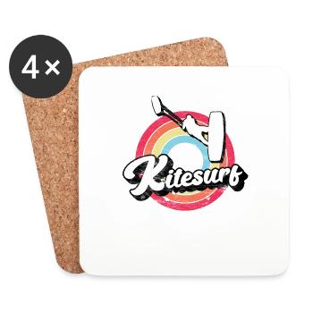 Kitesurf Kitesurfer Kiteboarding Kitesurfing - Coasters (set of 4) - white - Front