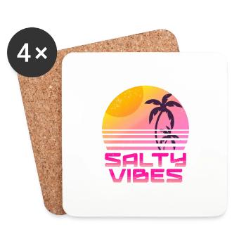 Salé d’été - Dessous de verre (lot de 4) - blanc - Devant