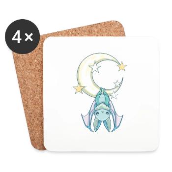 Nu Goth, Pastel Goth Aesthetic, Witchy Creepy Cute - Coasters (set of 4) - white - Front