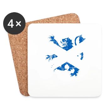 Schottland Scotland Schottisch Flagge - Untersetzer (4er-Set) - Weiß - Vorne