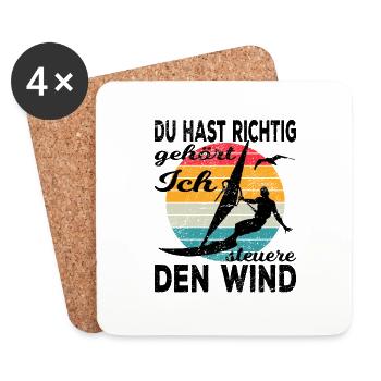 Windsurfen - Untersetzer (4er-Set) - Weiß - Vorne