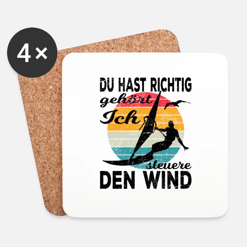Windsurfen - Untersetzer (4er-Set) - Weiß