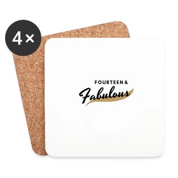 I'm fourteen and fabulous! - Coasters (set of 4) - white - Front