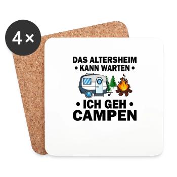Camper und Rentner - Untersetzer (4er-Set) - Weiß - Vorne