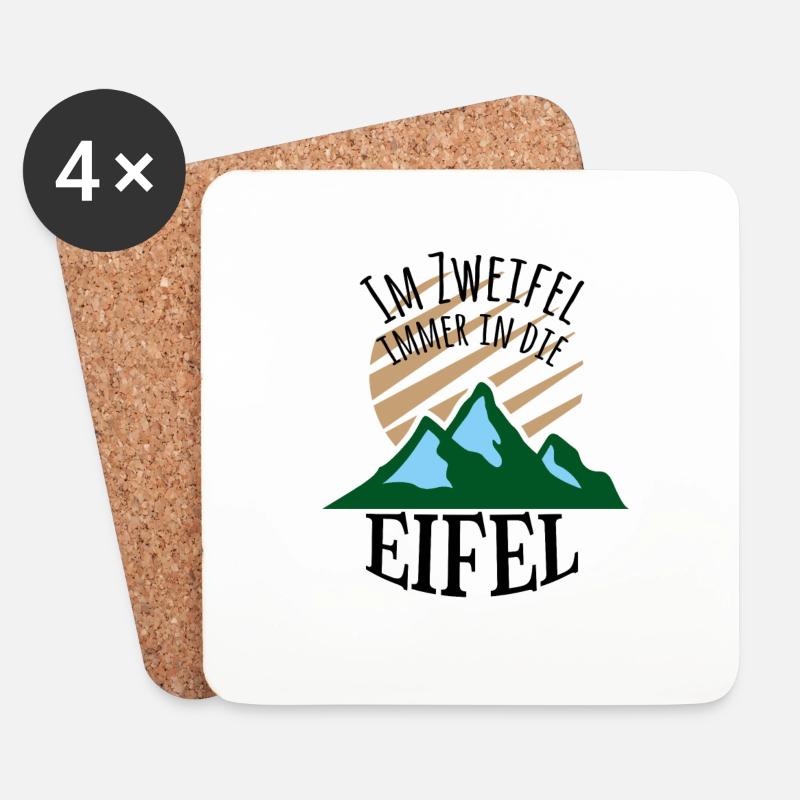 Im Zweifel immer in die Eifel - Untersetzer (4er-Set) - Weiß