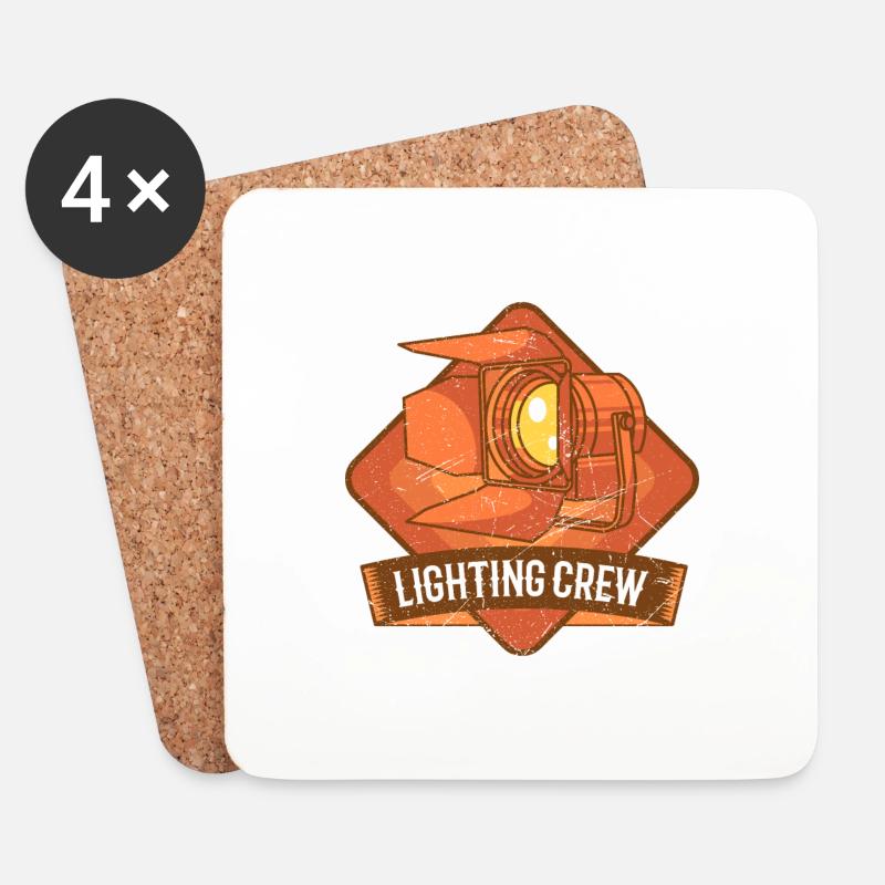 LIGHTING CREW VINTAGE Lichttechniker - Untersetzer (4er-Set) - Weiß