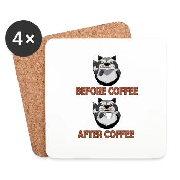 Pour le café après le café - Dessous de verre (lot de 4) - blanc - Devant