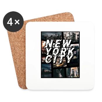 New York City GTA Design - Coasters (set of 4) - white - Front