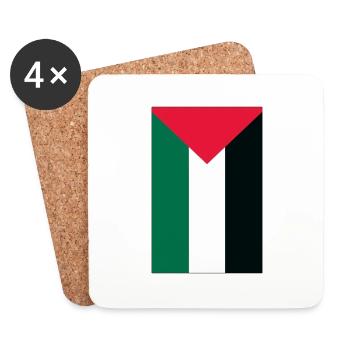 Palestinian Flag - Coasters (set of 4) - white - Front