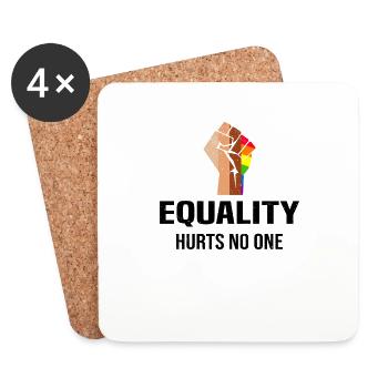 Fist Equality Equality LGBTQ Gender - Coasters (set of 4) - white - Front