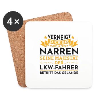 LKW-fahrer Disponenten Geschenk Räder - Untersetzer (4er-Set) - Weiß - Vorne
