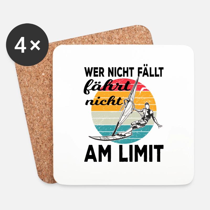 Windsurfen - Untersetzer (4er-Set) - Weiß