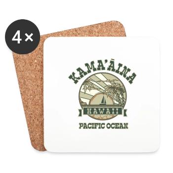 Hawaii mein Paradies, Surfen - Untersetzer (4er-Set) - Weiß - Vorne