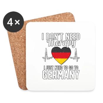 Germany flag I German Souvenirs - Untersetzer (4er-Set) - Weiß - Vorne