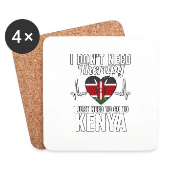 Kenya flag I Kenyan Souvenirs - Untersetzer (4er-Set) - Weiß - Vorne