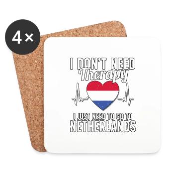 Netherlands flag I Dutch Souvenirs - Dessous de verre (lot de 4) - blanc - Devant