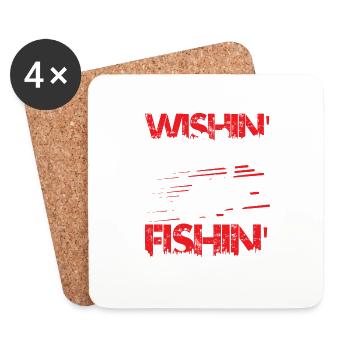 Pêche pêche - Dessous de verre (lot de 4) - blanc - Devant