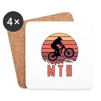 BMX Mountainbiking MTB Reifen - Untersetzer (4er-Set) - Weiß - Vorne