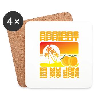 Apricot is my Jam - Coasters (set of 4) - white - Front