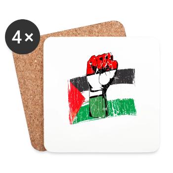 Palästina Frei Freiheit Free Gaza - Untersetzer (4er-Set) - Weiß - Vorne