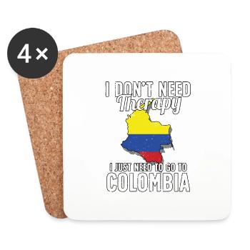 Colombia flag I Colombian Souvenirs - Untersetzer (4er-Set) - Weiß - Vorne