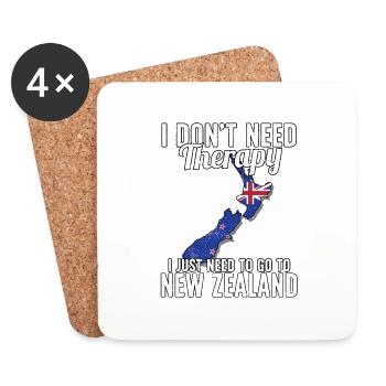 New Zealand flag I New Zealand Souvenirs - Untersetzer (4er-Set) - Weiß - Vorne