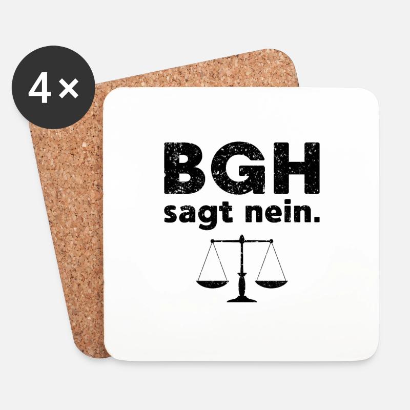 Bgh Anwalt Beruf Spruch Jura Geschenk - Untersetzer (4er-Set) - Weiß