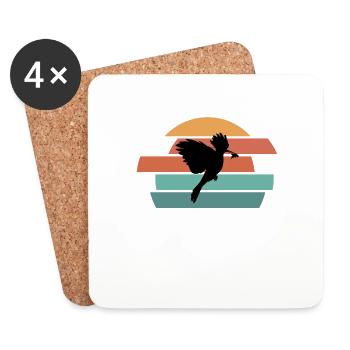 Protection de la nature - Dessous de verre (lot de 4) - blanc - Devant