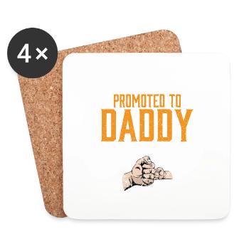 Promoted To Daddy Père 2021 - Dessous de verre (lot de 4) - blanc - Devant