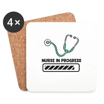 Funny Nurse Lover Nurse In Progress Future Nurse - Coasters (set of 4) - white - Front
