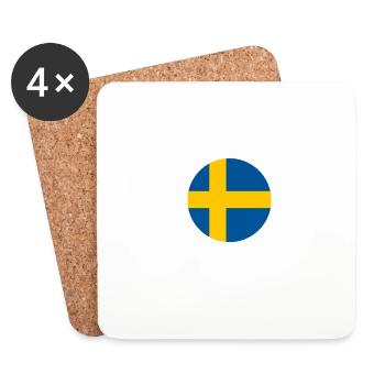 Ich Muss Gar Nichts Ich Muss Nur Nach Schweden - Untersetzer (4er-Set) - Weiß - Vorne