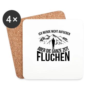 Ich werde nicht aufgeben aber Fluchen - Untersetzer (4er-Set) - Weiß - Vorne