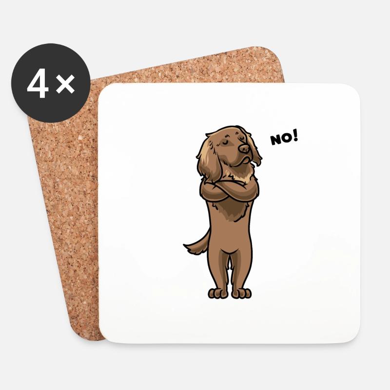 Sturer Deutsch Langhaar Hund - Untersetzer (4er-Set) - Weiß