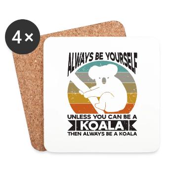 Koala Koala Bear Koalas - Coasters (set of 4) - white - Front
