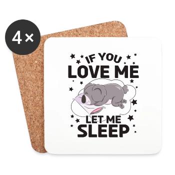 Koala Koala Bear Koalas - Coasters (set of 4) - white - Front