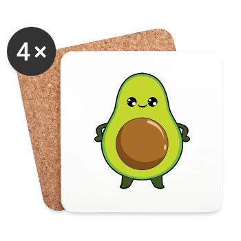 Avocado - Untersetzer (4er-Set) - Weiß - Vorne