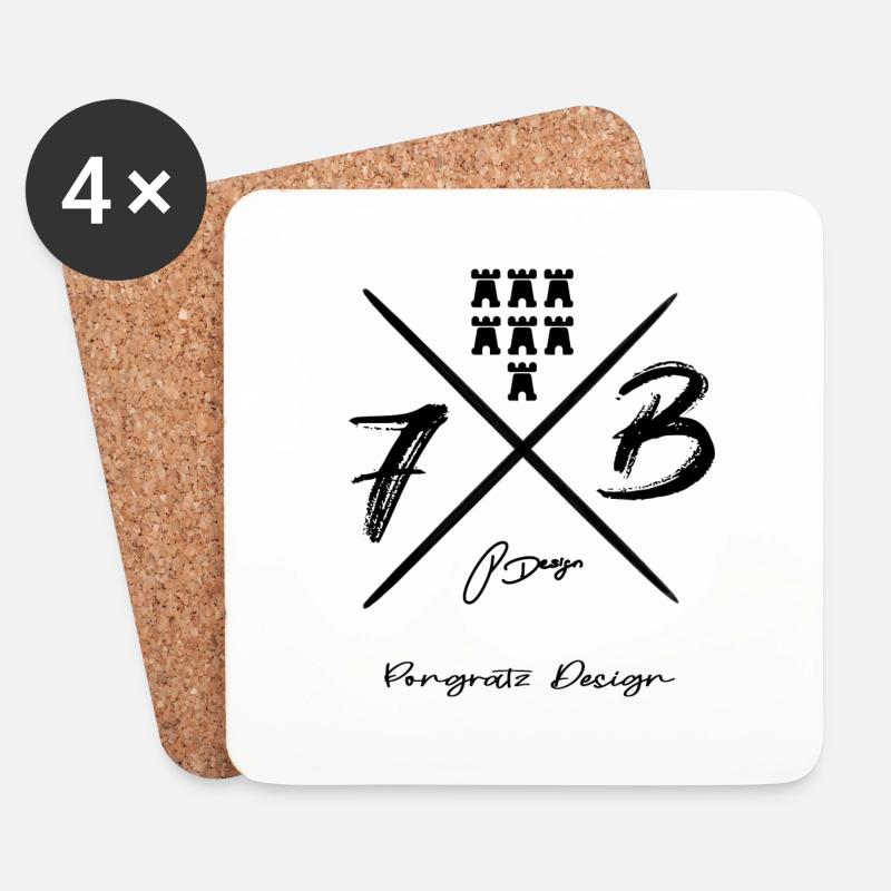 Pongratz Design | Moderne siebenbürgische Mode - Untersetzer (4er-Set) - Weiß