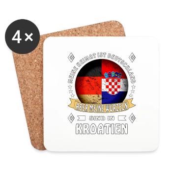 Heimat Deutschland Wurzeln - Untersetzer (4er-Set) - Weiß - Vorne