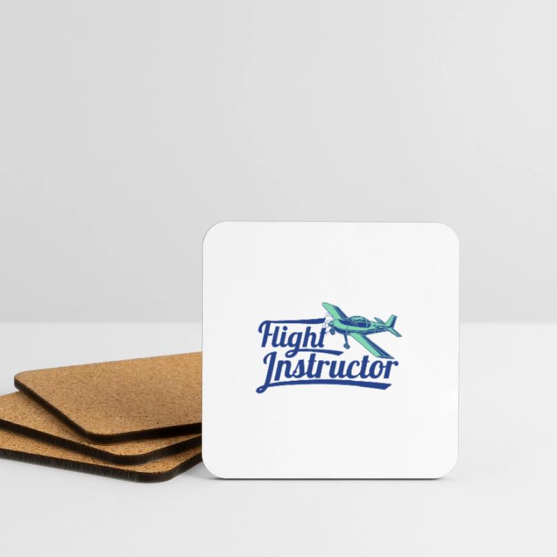 Motor Flight Instructor Flight Instructor Pilot Instructor Flight Coasters (set of 4)