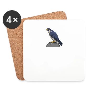 Wanderfalke I Greifvogel Falke Beizjagd Motiv für - Untersetzer (4er-Set) - Weiß - Vorne