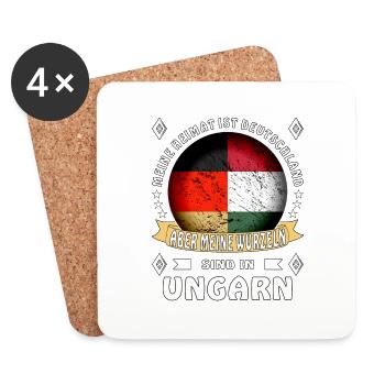 Heimat Deutschland Wurzeln - Untersetzer (4er-Set) - Weiß - Vorne