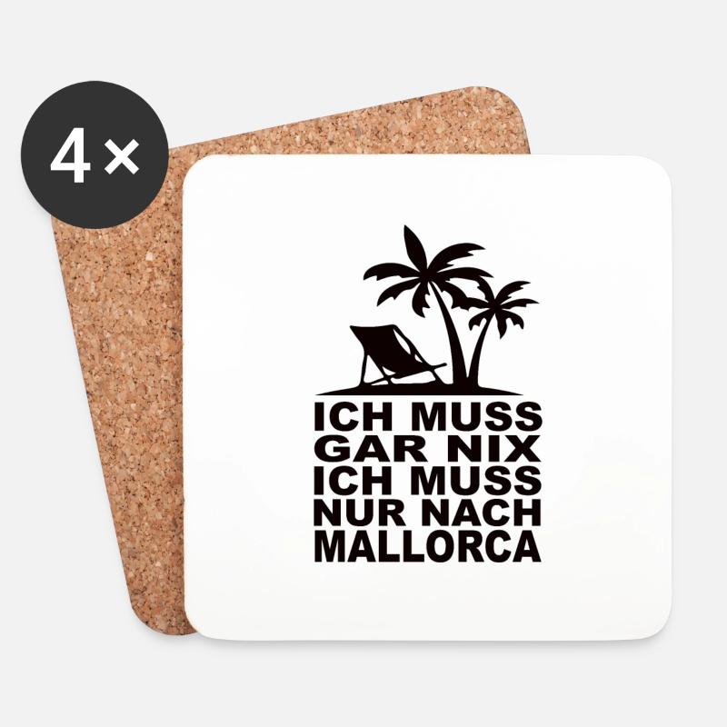 Mallorca Urlaub - Untersetzer (4er-Set) - Weiß