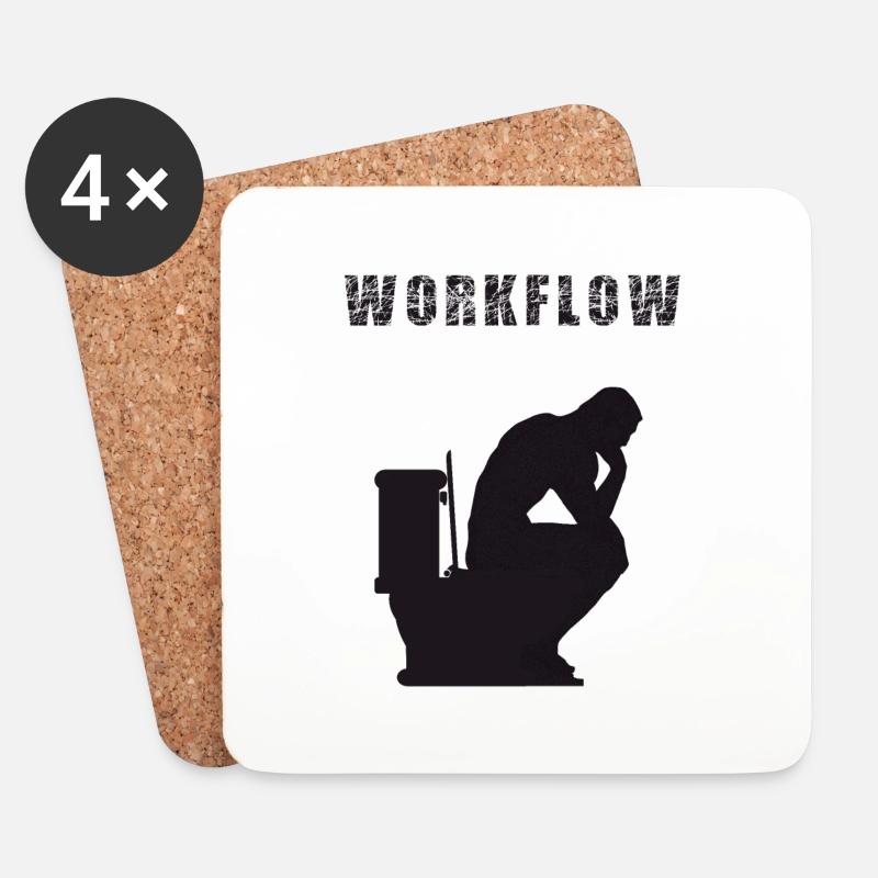 Work Flow - Untersetzer (4er-Set) - Weiß