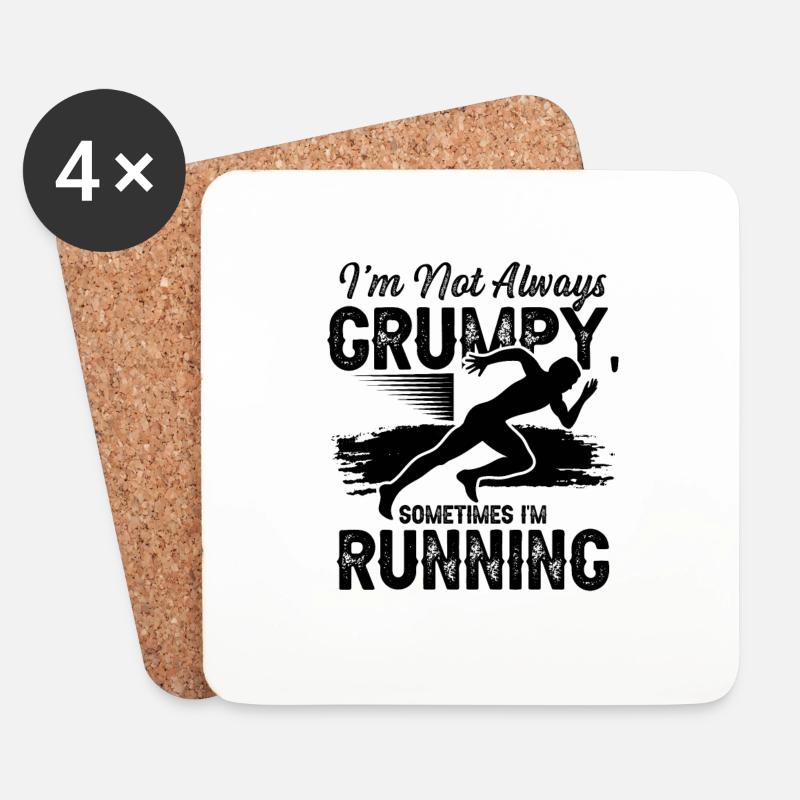 running sport - Untersetzer (4er-Set) - Weiß