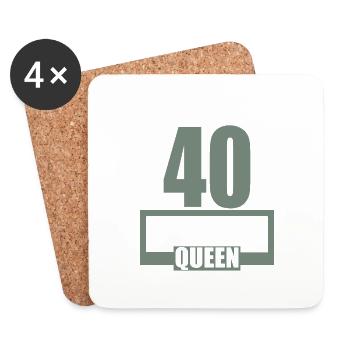 40th birthday 40 years 40th Birthday Queen - Coasters (set of 4) - white - Front