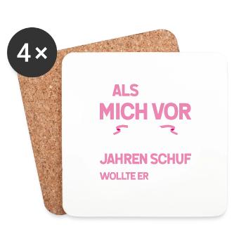 40. Geburtstag Mädchen Geschenk lustig - Untersetzer (4er-Set) - Weiß - Vorne