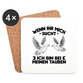 Taubenschlag Brieftaube Taube Tauben - Untersetzer (4er-Set) - Weiß - Vorne